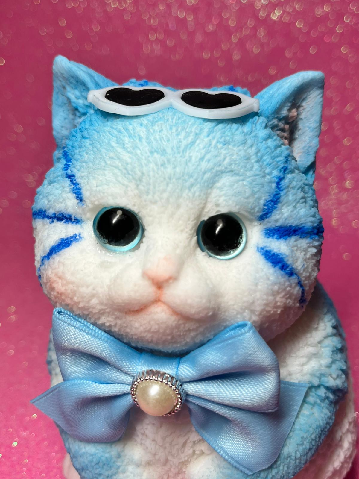 Chubby Cat - Blue/Pink