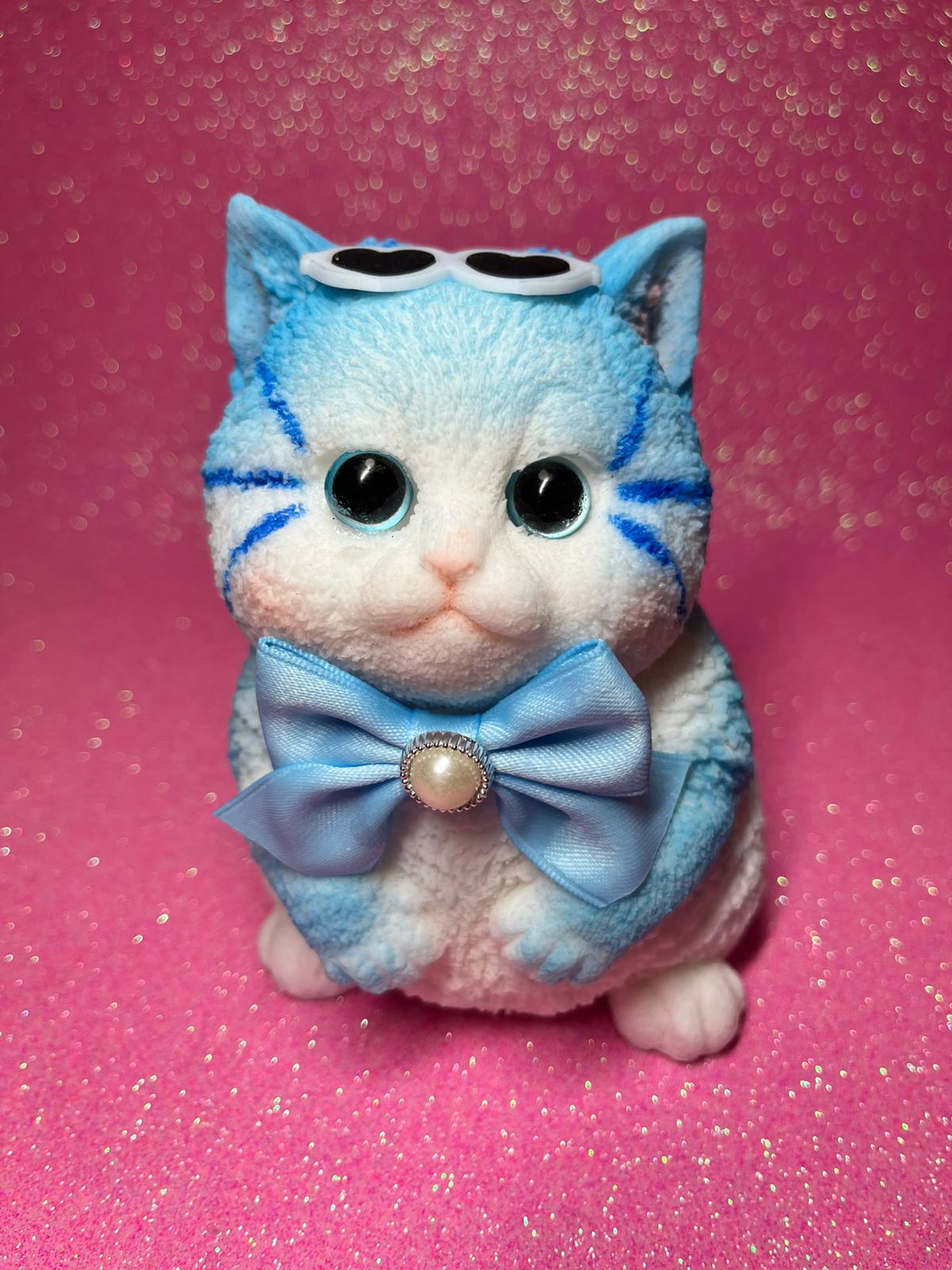 Chubby Cat - Blue/Pink